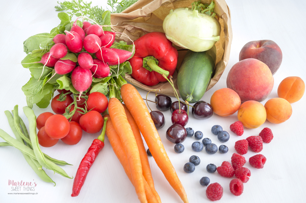 Gemüse und Früchte Saisonkalender August