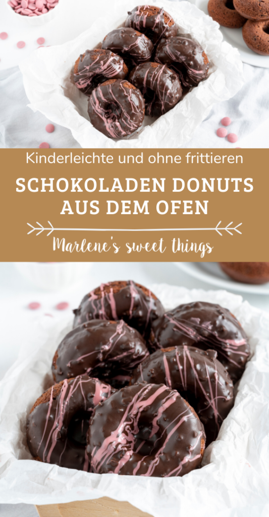Schokoladen Donuts aus dem Ofen
