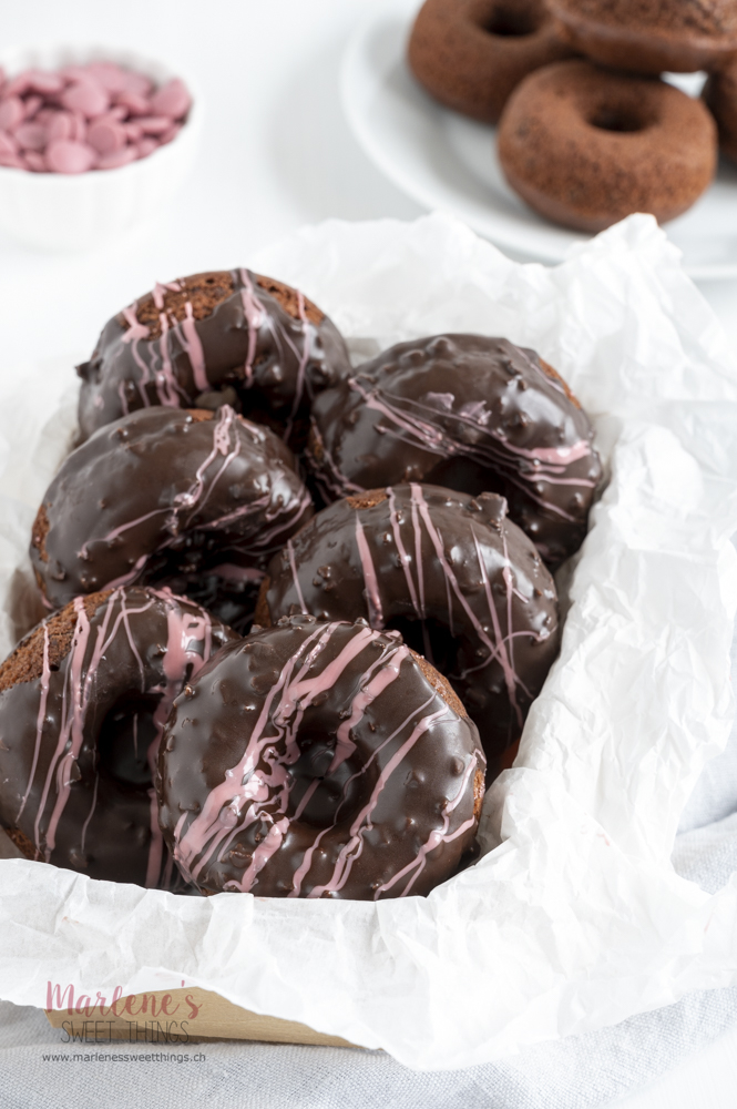 Schokoladen Donuts ohne frittieren