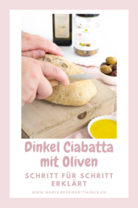 Dinkel Ciabatta mit Oliven