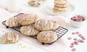Crakle Cookies mit Ruby Couverture