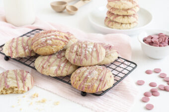 Crakle Cookies mit Ruby Couverture