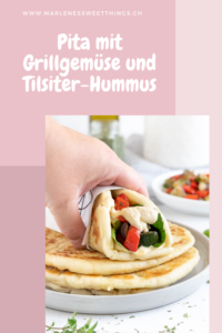 Pita mit Grillgemüse und Tilsiter-Hummus