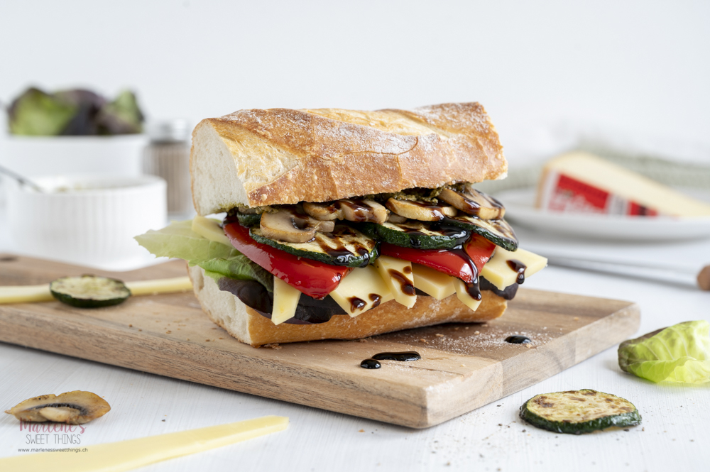 Sandwich mit gegrilltem Gemüse & Käse01