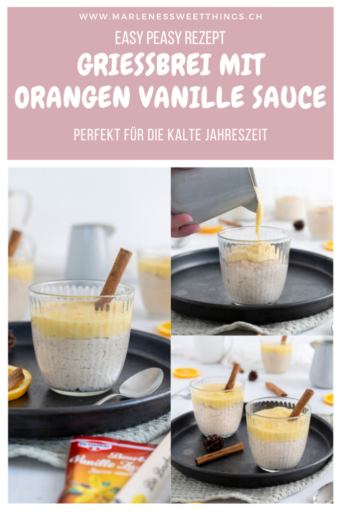 Griessbrei mit Orangen Vanille Sauce