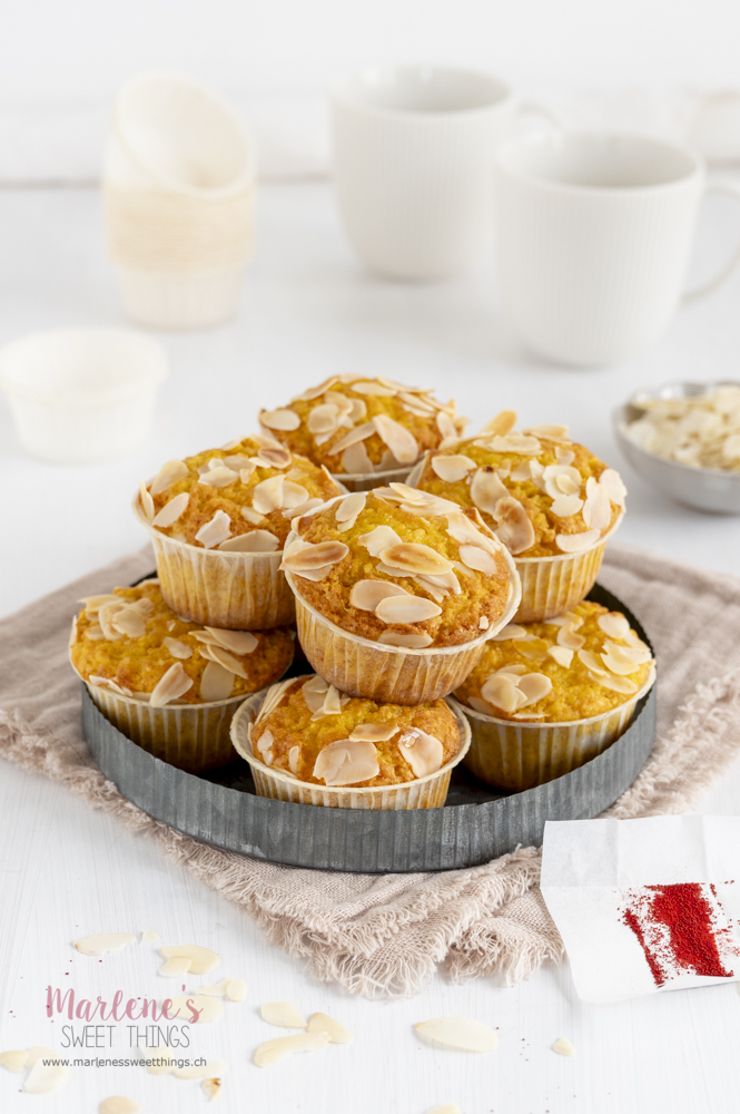 Mandel-Safran Muffins - Marlenes sweet things