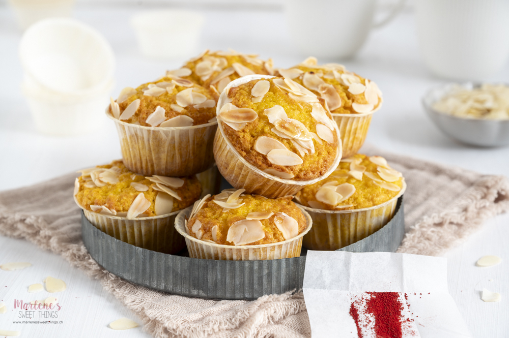 Mandel-Safran Muffins - Marlenes sweet things