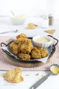 Tortilla Chicken Nuggets mit Joghurt Dip