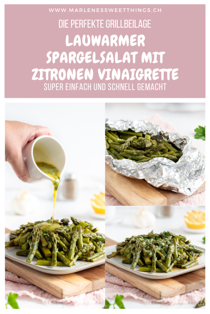 Lauwarmer Spargelsalat mit Zitronen Vinaigrette