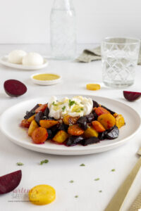 Ofengeröstete Randen Karotten Salat mit Burrata