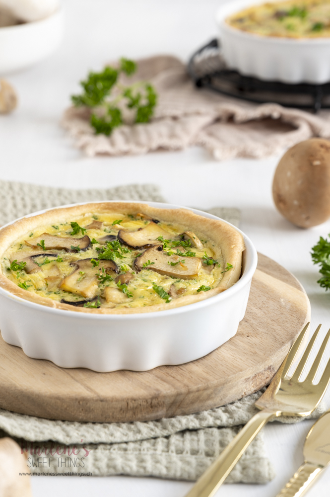 Tarte mit Pilzen