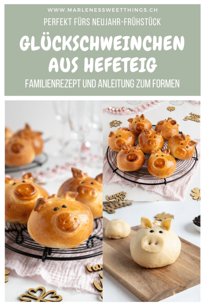 Glückschweinchen aus Hefeteig