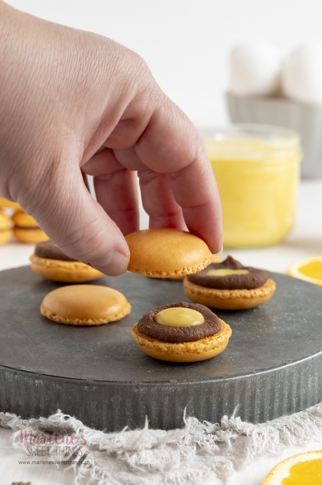 Orangen Schokoladen Macarons