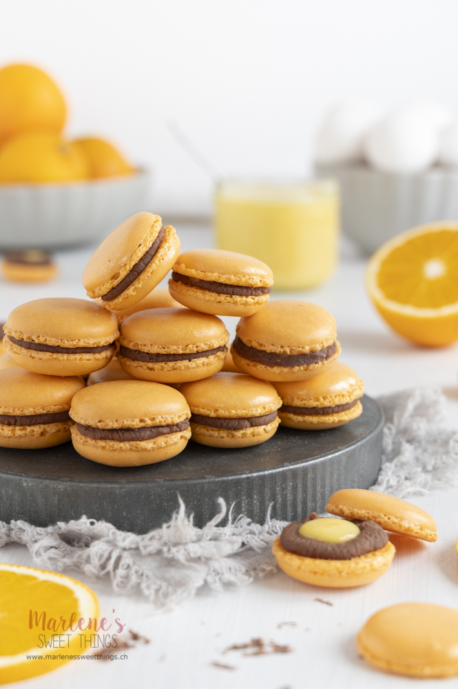Orangen Schokoladen Macarons