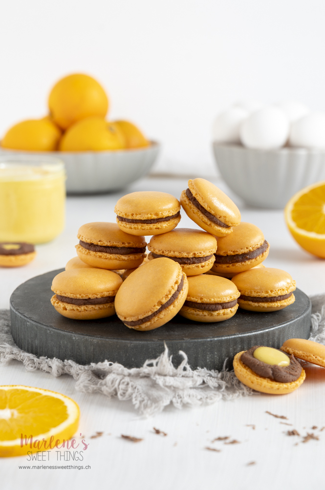 Orangen Schokoladen Macarons