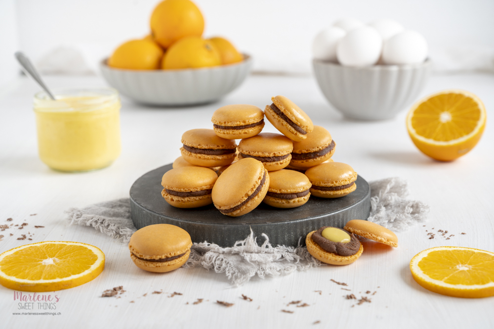 Orangen Schokoladen Macarons
