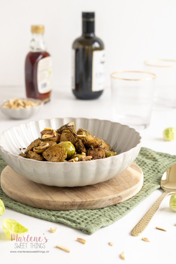 gebackener Rosenkohl mit Ahornsirup