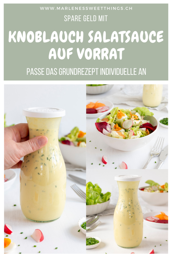 Knoblauch Salatsauce auf Vorrat
