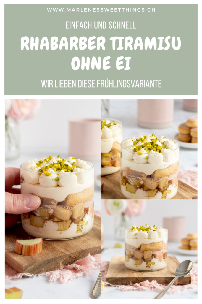 Rhabarber Tiramisu ohne Ei 