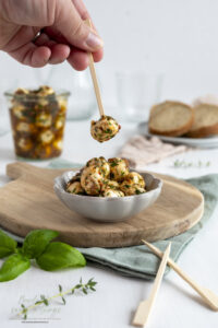 Eingelegter Mozzarella